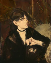 Berthe Morisot met een waaier