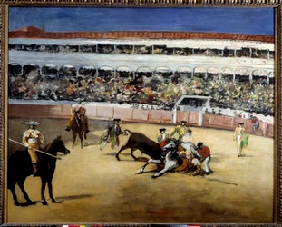 Stierengevecht. Voorstelling van een stierengevecht. Schilderij door Edouard Manet (1832-1883)
