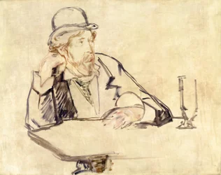 George Moore 1852-1933 in het café, 1878 of 1879