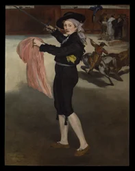 Mademoiselle V. . . in het kostuum van een espada
