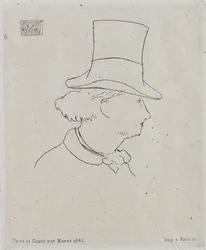 Portret van Charles Baudelaire 1821-1867