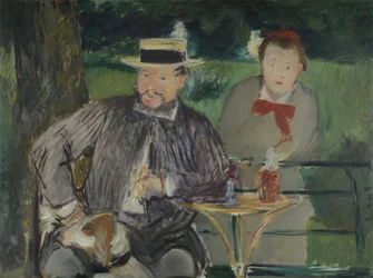 Portret van Ernest Hoschedé met zijn dochter Marthe, ca. 1876