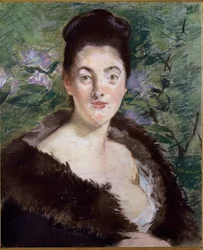 Portret van onbekende of de vrouw in bont