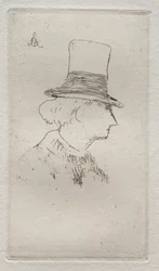 Profielportret van Charles Baudelaire