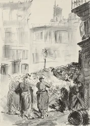 De barricade, 1871, gedrukt 1884