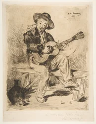 De Spaanse zanger Le Guitarrero, 1861-62