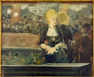 Studie voor de bar bij de Folies-Bergère