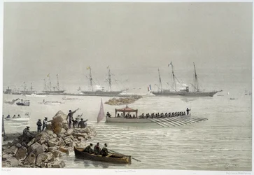 Aankomst van de vorsten in Suez in 