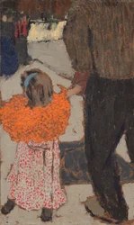 Kind met een rode sjaal, c.1891