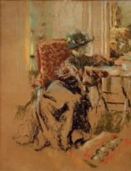 Vrouw in de kamer of De bezoekster