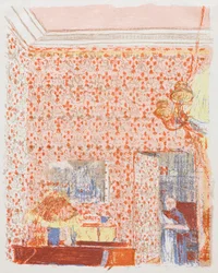 Interieur met Roze Behang I