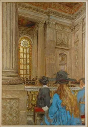 De kapel van het kasteel van Versailles (schilderij op doek)