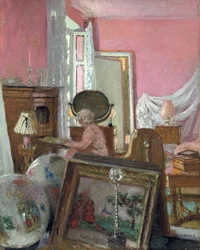 Madame Hessel in haar Kamer in het Kasteel des Clayes