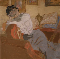 Madame Hessel op de Sofa