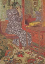Madame Vuillard die haar haar arrangeert, 1900