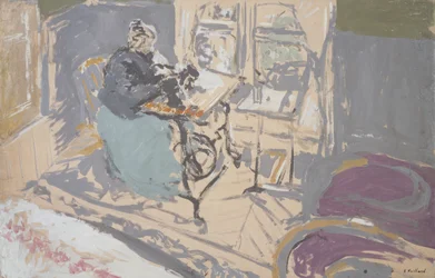 Madame Vuillard aan haar naaimachine