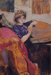Mlle. Nathanson in het atelier van de kunstenaar, ca. 1912