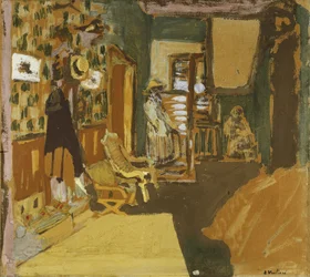 Mevrouw Hessel in de gang, ca. 1909