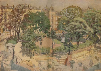 Place Vintimille, gezien vanuit het raam van de schilder, 1917