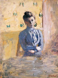 Zittende vrouw in blauw, ca. 1899