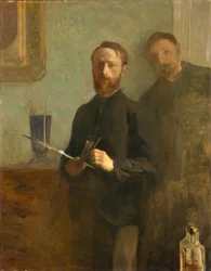 Zelfportret met Waroquy, 1889