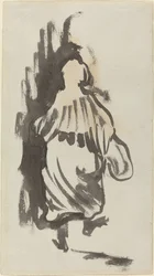 Wandelende Figuur van Achteren Gezien
