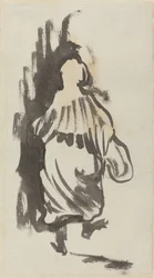 Wandelende figuur van achteren gezien, ca. 1894