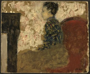Vrouw Zittend bij de Haard