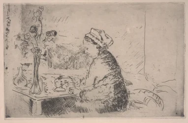 Vrouw met een boeket, c.1924