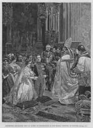 Religieuze Ceremonie voor het Huwelijk van Ferdinand II met Maria Cristina van Savoye