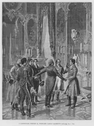 De Carbonari bij Prins Carlo Alberto