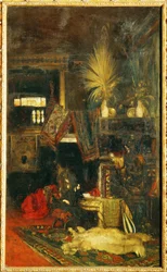 Schilder Hans Makart in zijn atelier ... (schilderij op doek)