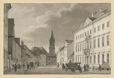 De Klosterstraße met de Parochialkerk in Berlijn