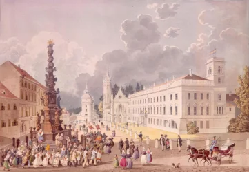 Het vorstelijk paleis op het kasteelplein