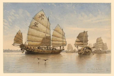 Jokken voor de kust van Hongkong