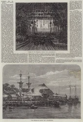 Exterieur en interieur van het theater in Macao