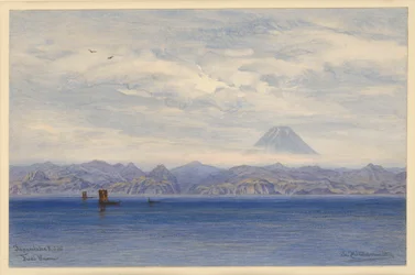 Japanse kust met de berg Fuji