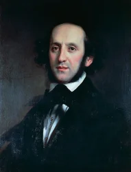 Portret van de componist en dirigent Felix Mendelssohn