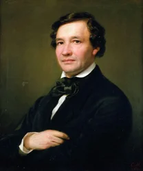 Portret van de pianist en componist Wilhelm Taubert 1811-1891, 1862