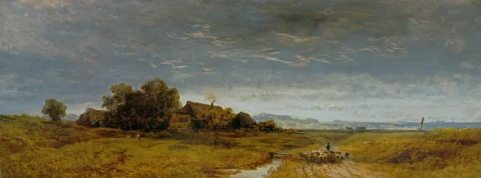 Beierse vlakte met terugkerende schapen
