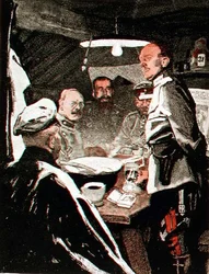 Nieuwjaarspunch, illustratie uit een Duits tijdschrift, 