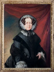 Portret van Artemisia Negrone Brignole-Sale, moeder van de hertogin Galliera Maria Brignole Sale de Ferrari Schilderij door Eduard von Heuss (1808-1880) Genua, musei di strada nuova