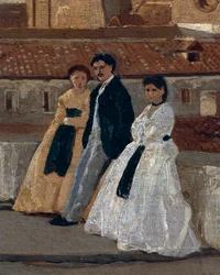 Het terras (detail)