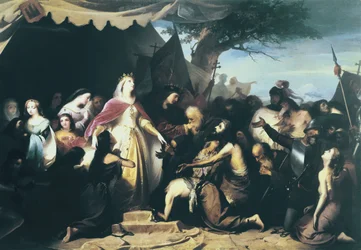 Ingang van de katholieke vorsten in Alhama. 1867