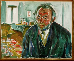 Edvard Munch, zelfportret na de Spaanse griep (olieverf op doek)