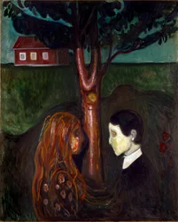 Ogen in de ogen, 1894. Sun. 136 x 110 cm, Oslo, Kommunes Kunstsamlinger, Munch-Museet (Musée Munch)