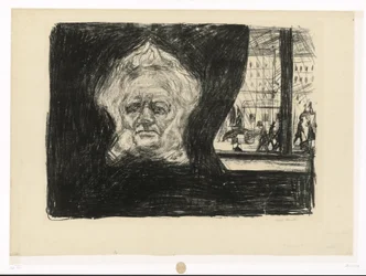 Henrik Ibsen in het café van het Grand Hotel