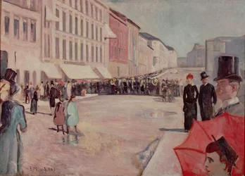 Militaire band op Karl-Johann straat, Oslo