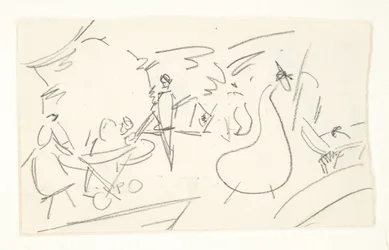 Compositiestudie voor het Langelinie-beeld