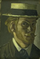 Zelfportret met strohoed